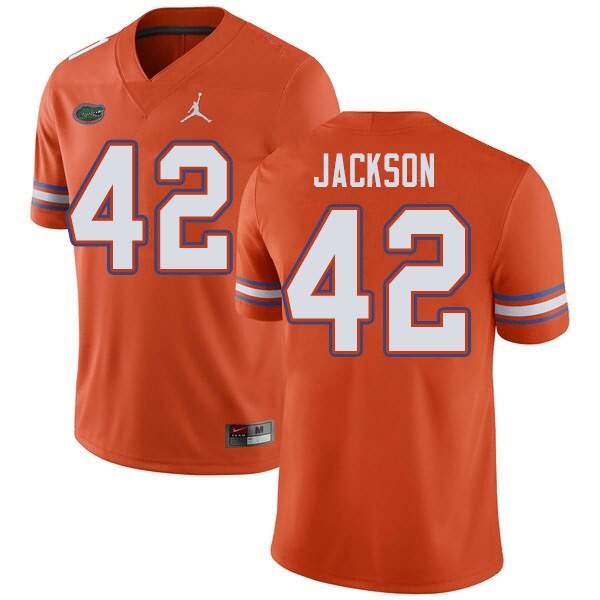 NCAA Florida Gators Jaylin Jackson Men's #42 Jordan Brand Orange Stitched Authentic College Football Jersey DGB6464RG